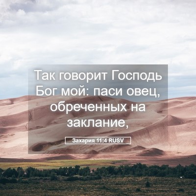 Picture 05 - Захария 11:4 RUSV - Так говорит Господь Бог - Bible Verse Picture