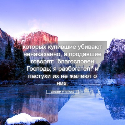 Picture 05 - Захария 11:5 RUSV - которых купившие убивают - Bible Verse Picture