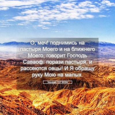 Picture 05 - Захария 13:7 RUSV - О, меч! поднимись на - Bible Verse Picture