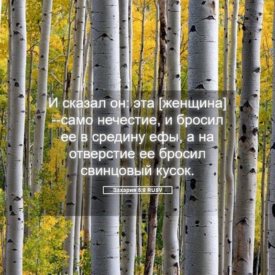 Picture 05 - Захария 5:8 RUSV - И сказал он: эта [женщина] - Bible Verse Picture