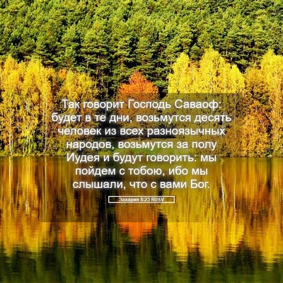 Picture 05 - Захария 8:23 RUSV - Так говорит Господь - Bible Verse Picture