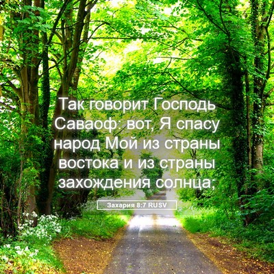 Picture 05 - Захария 8:7 RUSV - Так говорит Господь - Bible Verse Picture
