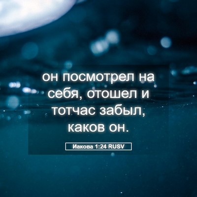 Picture 05 - Иакова 1:24 RUSV - он посмотрел на себя, - Bible Verse Picture