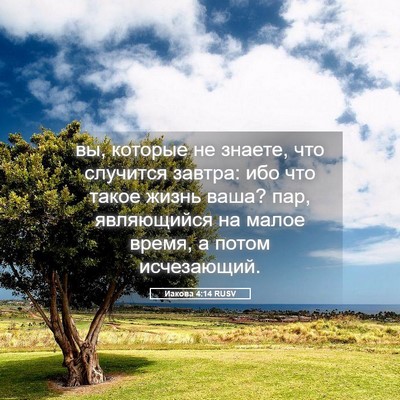 Picture 05 - Иакова 4:14 RUSV - вы, которые не знаете, что - Bible Verse Picture