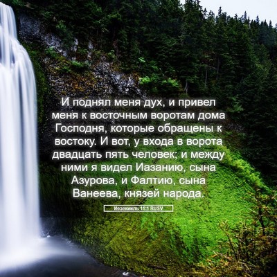 Picture 05 - Иезекииль 11:1 RUSV - И поднял меня дух, и привел - Bible Verse Picture