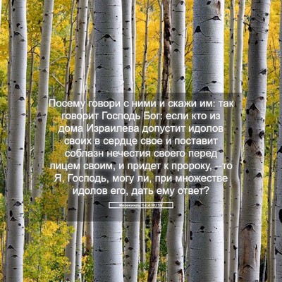 Picture 05 - Иезекииль 14:4 RUSV - Посему говори с ними и - Bible Verse Picture