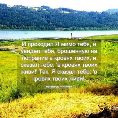 Picture 05 - Иезекииль 16:6 RUSV - И проходил Я мимо тебя, и - Bible Verse Picture