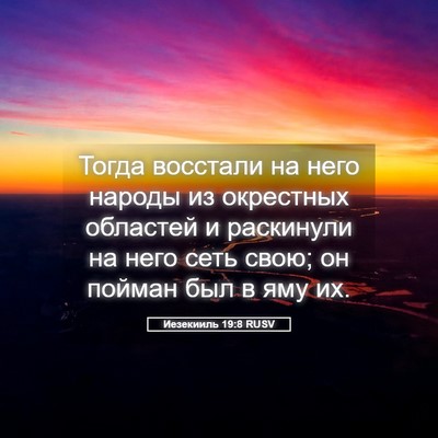 Picture 05 - Иезекииль 19:8 RUSV - Тогда восстали на него - Bible Verse Picture