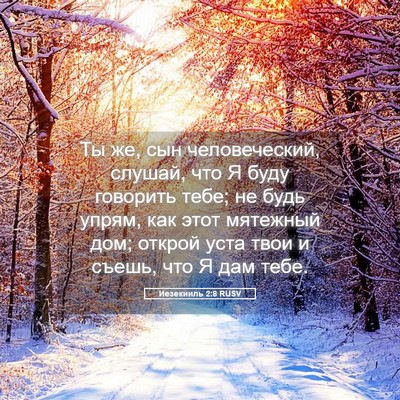 Picture 05 - Иезекииль 2:8 RUSV - Ты же, сын человеческий, - Bible Verse Picture