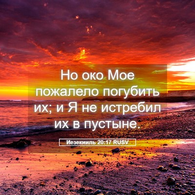 Picture 05 - Иезекииль 20:17 RUSV - Но око Мое пожалело - Bible Verse Picture