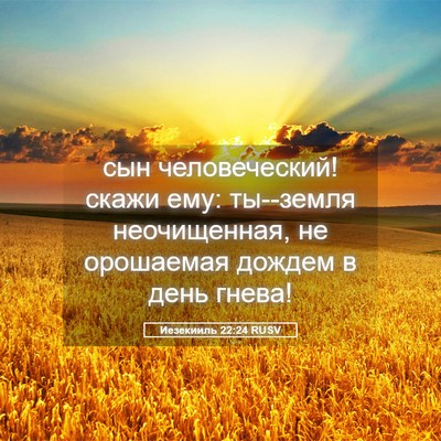 Picture 05 - Иезекииль 22:24 RUSV - сын человеческий! скажи - Bible Verse Picture