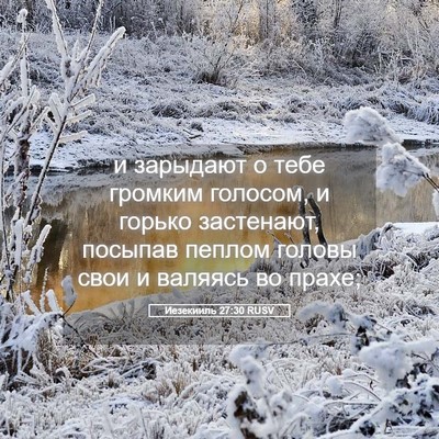 Picture 05 - Иезекииль 27:30 RUSV - и зарыдают о тебе громким - Bible Verse Picture