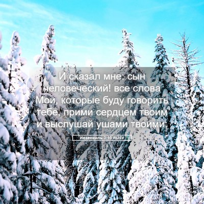 Picture 05 - Иезекииль 3:10 RUSV - И сказал мне: сын - Bible Verse Picture