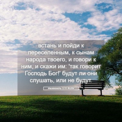 Picture 05 - Иезекииль 3:11 RUSV - встань и пойди к - Bible Verse Picture