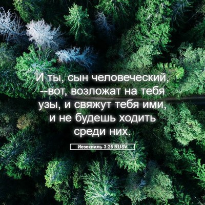 Picture 05 - Иезекииль 3:25 RUSV - И ты, сын человеческий, - Bible Verse Picture