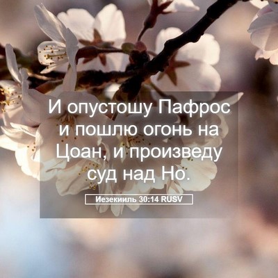 Picture 05 - Иезекииль 30:14 RUSV - И опустошу Пафрос и пошлю - Bible Verse Picture