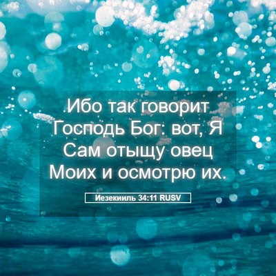 Picture 05 - Иезекииль 34:11 RUSV - Ибо так говорит Господь - Bible Verse Picture