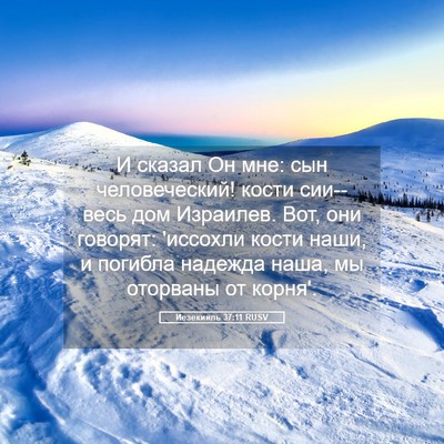 Picture 05 - Иезекииль 37:11 RUSV - И сказал Он мне: сын - Bible Verse Picture