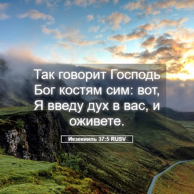 Picture 05 - Иезекииль 37:5 RUSV - Так говорит Господь Бог - Bible Verse Picture