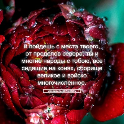 Picture 05 - Иезекииль 38:15 RUSV - и пойдешь с места твоего, - Bible Verse Picture