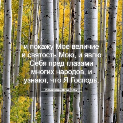 Picture 05 - Иезекииль 38:23 RUSV - и покажу Мое величие и - Bible Verse Picture