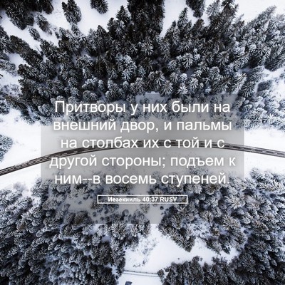 Picture 05 - Иезекииль 40:37 RUSV - Притворы у них были на - Bible Verse Picture