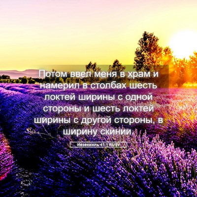 Picture 05 - Иезекииль 41:1 RUSV - Потом ввел меня в храм и - Bible Verse Picture