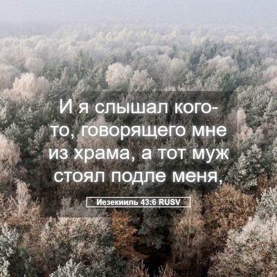 Picture 05 - Иезекииль 43:6 RUSV - И я слышал кого-то, - Bible Verse Picture