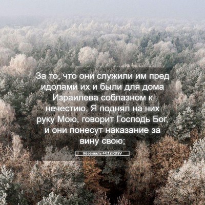 Picture 05 - Иезекииль 44:12 RUSV - За то, что они служили им - Bible Verse Picture