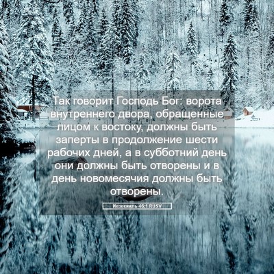 Picture 05 - Иезекииль 46:1 RUSV - Так говорит Господь Бог: - Bible Verse Picture