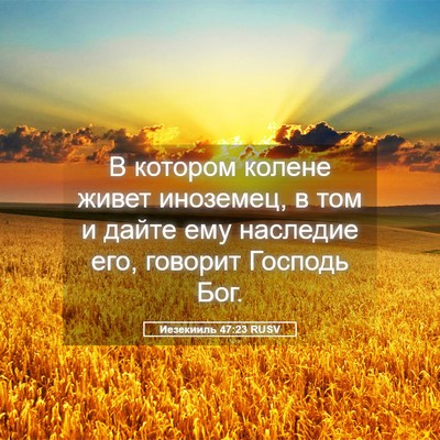 Picture 05 - Иезекииль 47:23 RUSV - В котором колене живет - Bible Verse Picture