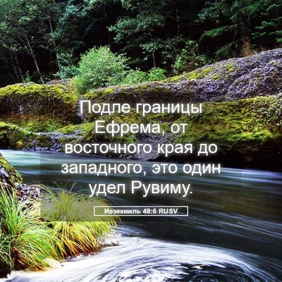 Picture 05 - Иезекииль 48:6 RUSV - Подле границы Ефрема, от - Bible Verse Picture