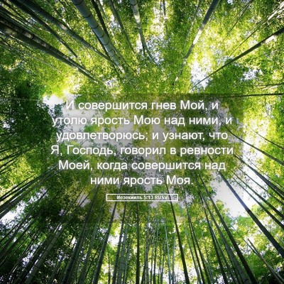 Picture 05 - Иезекииль 5:13 RUSV - И совершится гнев Мой, и - Bible Verse Picture
