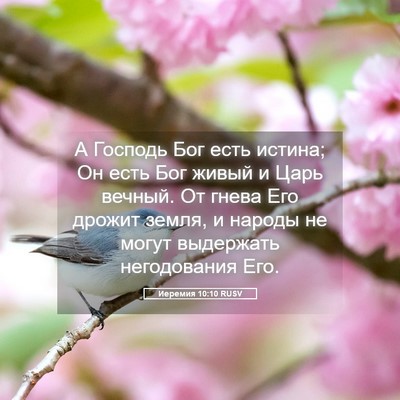 Picture 05 - Иеремия 10:10 RUSV - А Господь Бог есть истина; - Bible Verse Picture