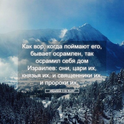 Picture 05 - Иеремия 2:26 RUSV - Как вор, когда поймают его, - Bible Verse Picture