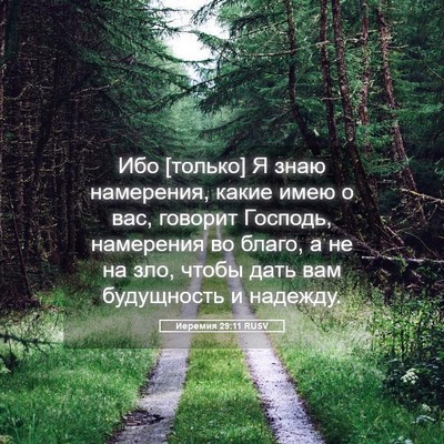 Picture 05 - Иеремия 29:11 RUSV - Ибо [только] Я знаю - Bible Verse Picture