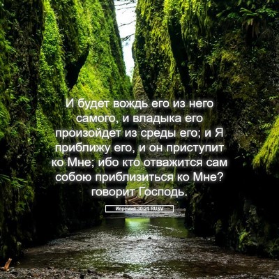 Picture 05 - Иеремия 30:21 RUSV - И будет вождь его из него - Bible Verse Picture