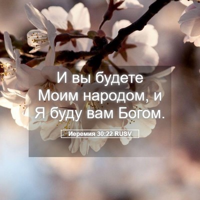 Picture 05 - Иеремия 30:22 RUSV - И вы будете Моим народом, и - Bible Verse Picture