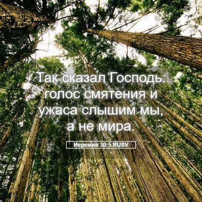 Picture 05 - Иеремия 30:5 RUSV - Так сказал Господь: голос - Bible Verse Picture