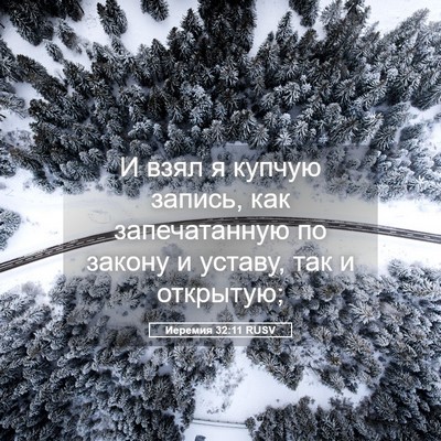 Picture 05 - Иеремия 32:11 RUSV - И взял я купчую запись, как - Bible Verse Picture