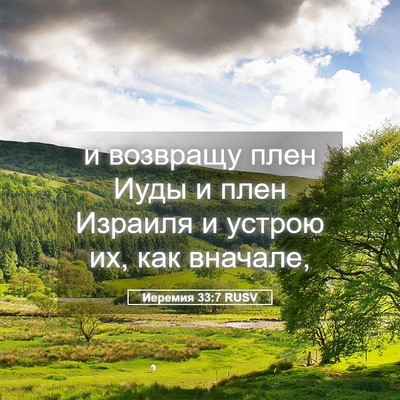 Picture 05 - Иеремия 33:7 RUSV - и возвращу плен Иуды и плен - Bible Verse Picture