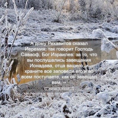 Picture 05 - Иеремия 35:18 RUSV - А дому Рехавитов сказал - Bible Verse Picture