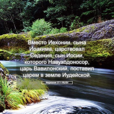 Picture 05 - Иеремия 37:1 RUSV - Вместо Иехонии, сына - Bible Verse Picture