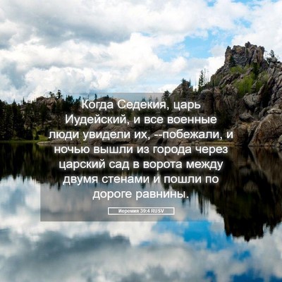 Picture 05 - Иеремия 39:4 RUSV - Когда Седекия, царь - Bible Verse Picture