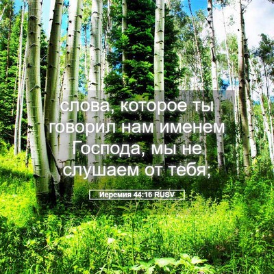Picture 05 - Иеремия 44:16 RUSV - слова, которое ты говорил - Bible Verse Picture
