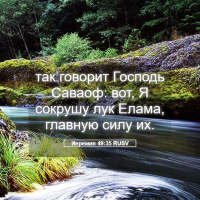 Picture 05 - Иеремия 49:35 RUSV - так говорит Господь - Bible Verse Picture
