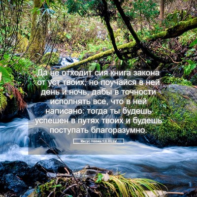 Picture 05 - Иисус Навин 1:8 RUSV - Да не отходит сия книга - Bible Verse Picture