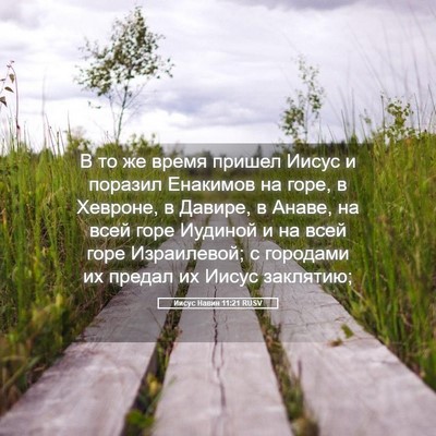 Picture 05 - Иисус Навин 11:21 RUSV - В то же время пришел Иисус - Bible Verse Picture