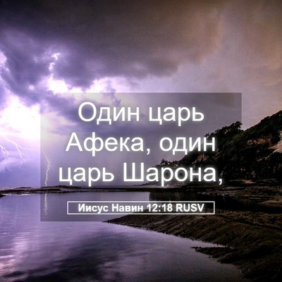 Picture 05 - Иисус Навин 12:18 RUSV - Один царь Афека, один царь - Bible Verse Picture