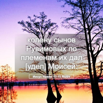 Picture 05 - Иисус Навин 13:15 RUSV - колену сынов Рувимовых по - Bible Verse Picture